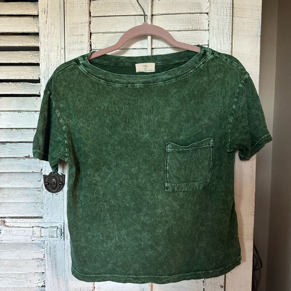 Acid Wash Green Short Sleeve